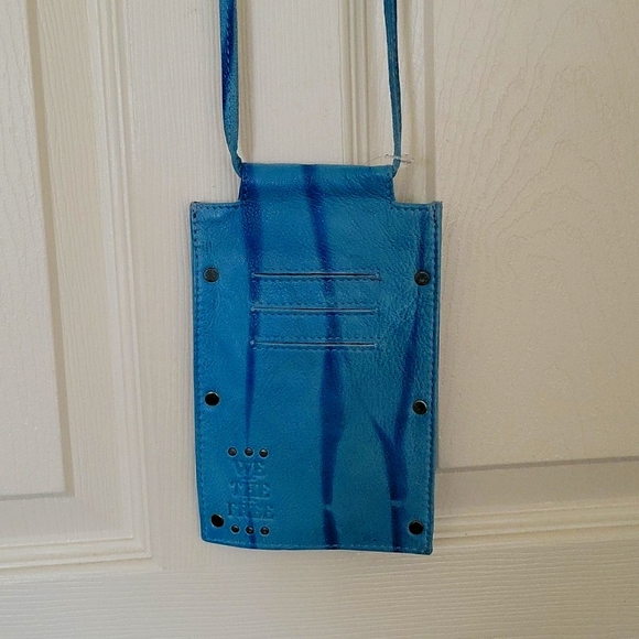 NWT "We The Free" Blue Tie-Dye Leather Mini Crossbody Purse (2 Available) - Picture 3 of 4